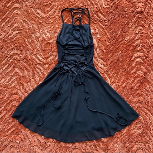 Lulus Dresses & Skirts - LULU’S happy together black lace-up dress
